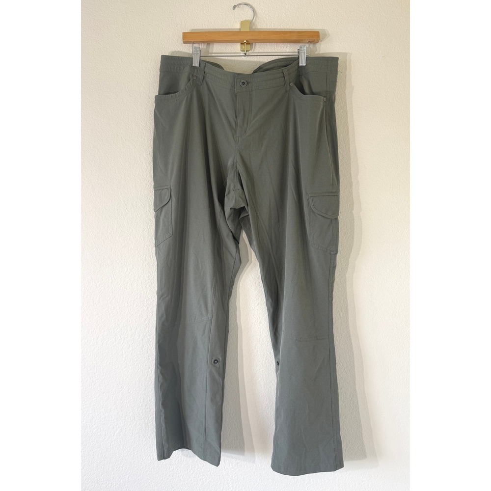 KUHL Freeflex Roll-Up Pant 6326X Sage Green Cargo Hiking Pants Women 20W Reg